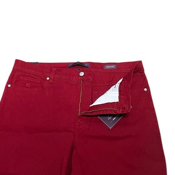 Gloria Vanderbilt Red Amanda Supreme Stretch Jeans, Size 16, NWT - Picture 4 of 12